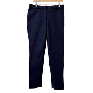 Loft Women's Pants High Waist Skinny Leg Navy Blue Pockets Work Career Size 10